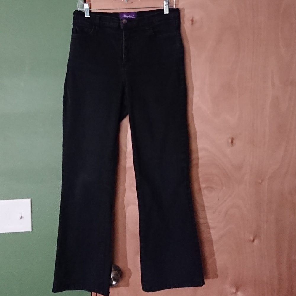NYDJ  Lift Tuck® Barbara Black Bootcut Jeans Sz 10